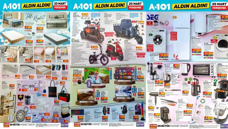 A101 Aktüel Kataloğu: 20 Mart’ta Kaçırılmayacak Fırsatlar!